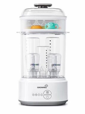 NWT - Grownsy White Baby Bottle Sterilizer and Dryer - White